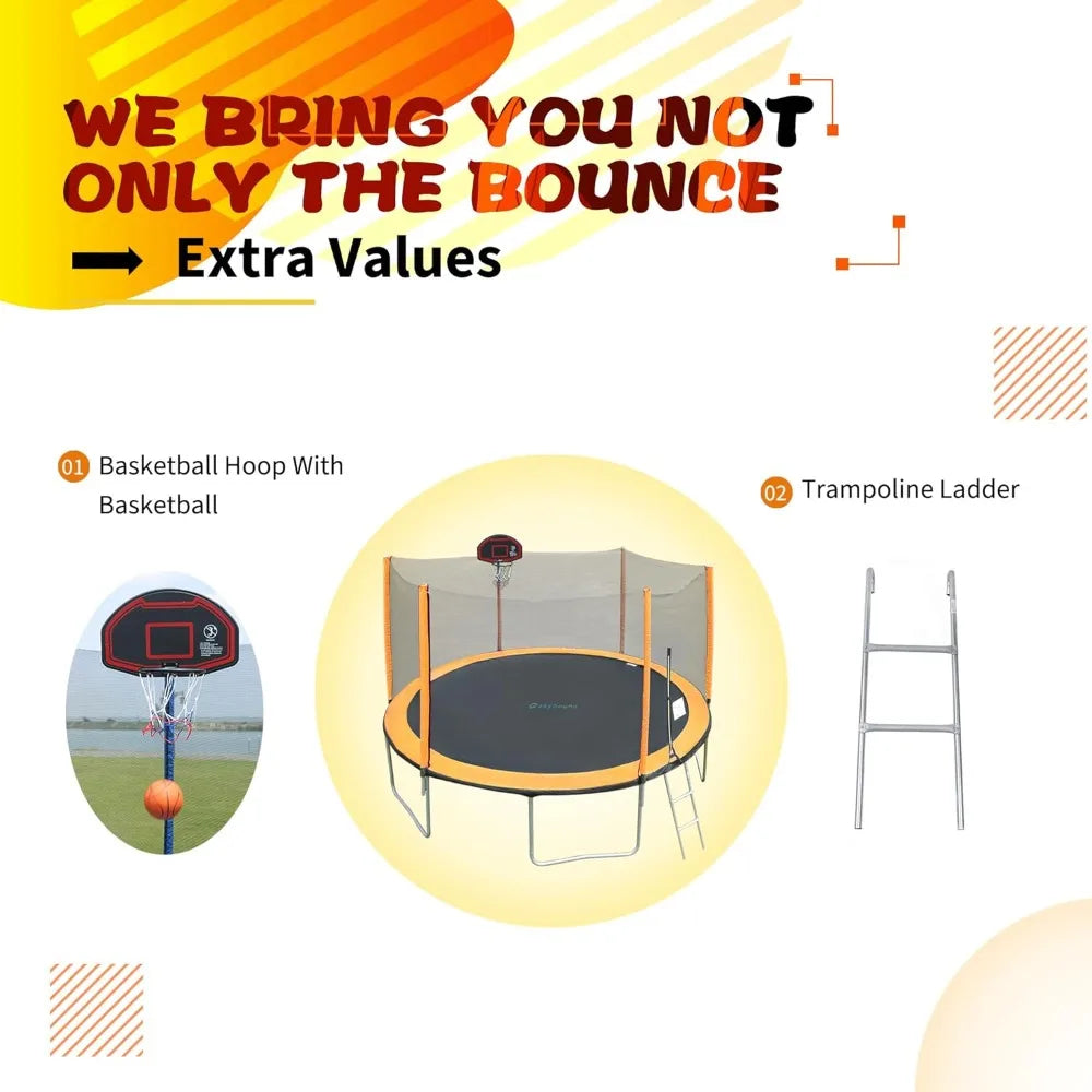 trampoline with enclosure net garden for exercise – Ultimate Equipment