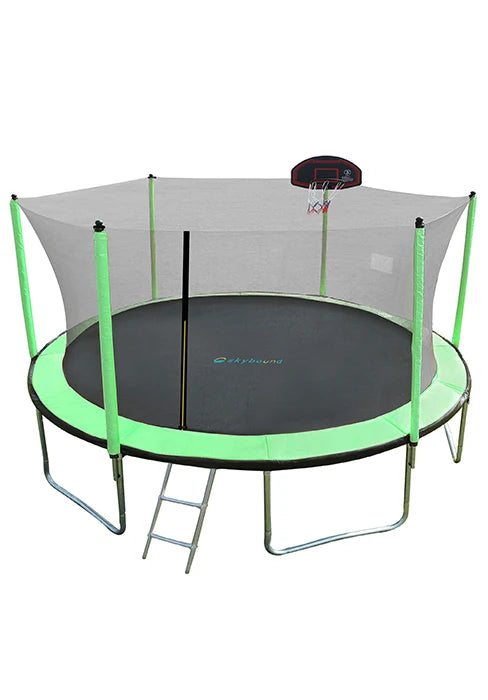 "Large Trampoline with Enclosure Net - Safe & Fun Outdoor Exercise   "