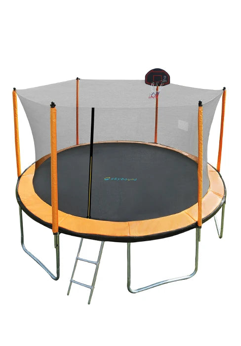 "Large Trampoline with Enclosure Net - Safe & Fun Outdoor Exercise   "